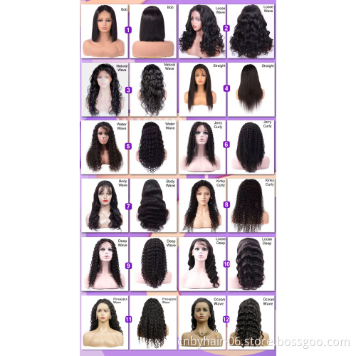Wholesale Brazilian Virgin Hair Lace Front Wig Deep, Unprocessed Remy Hair 13*4 Lace Front Wigs For Black Women